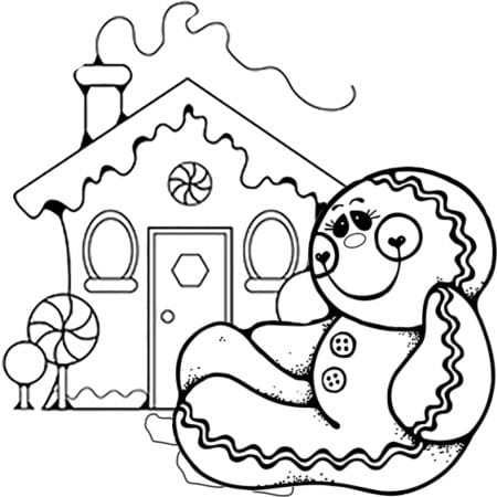 gingerbread man coloring page.