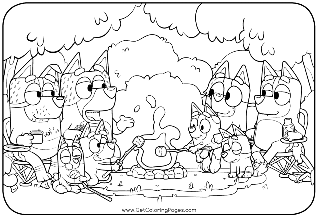 Bluey Coloring Pages for Free - Artsy Pretty Colors