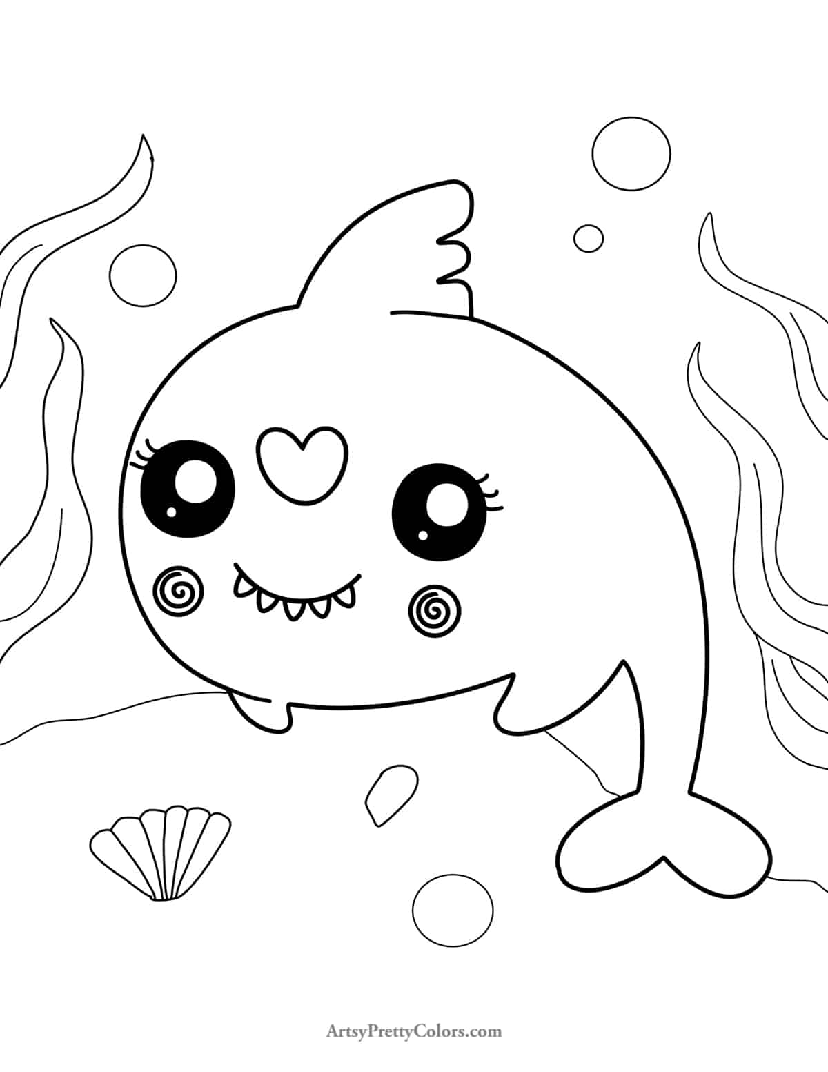 27 Free Shark Coloring Pages - Artsy Pretty Colors