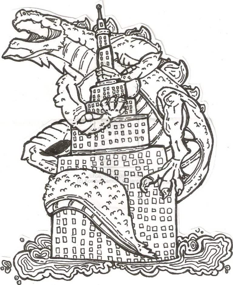 17 Free Godzilla Coloring Pages - Artsy Pretty Colors