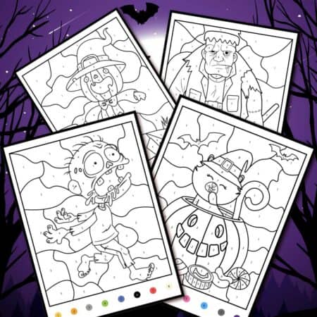 Free Halloween Color By Number Printables