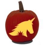 15 Unicorn Pumpkin Carving Patterns -Free - Artsy Pretty Colors