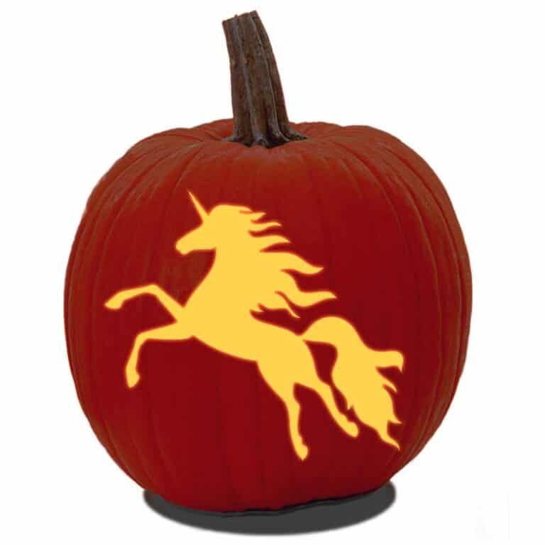 15 Unicorn Pumpkin Carving Patterns -Free - Artsy Pretty Colors
