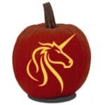 15 Unicorn Pumpkin Carving Patterns -Free - Artsy Pretty Colors