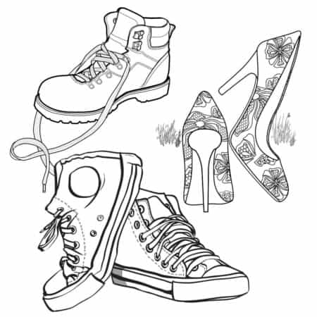 Free Shoes Coloring Pages
