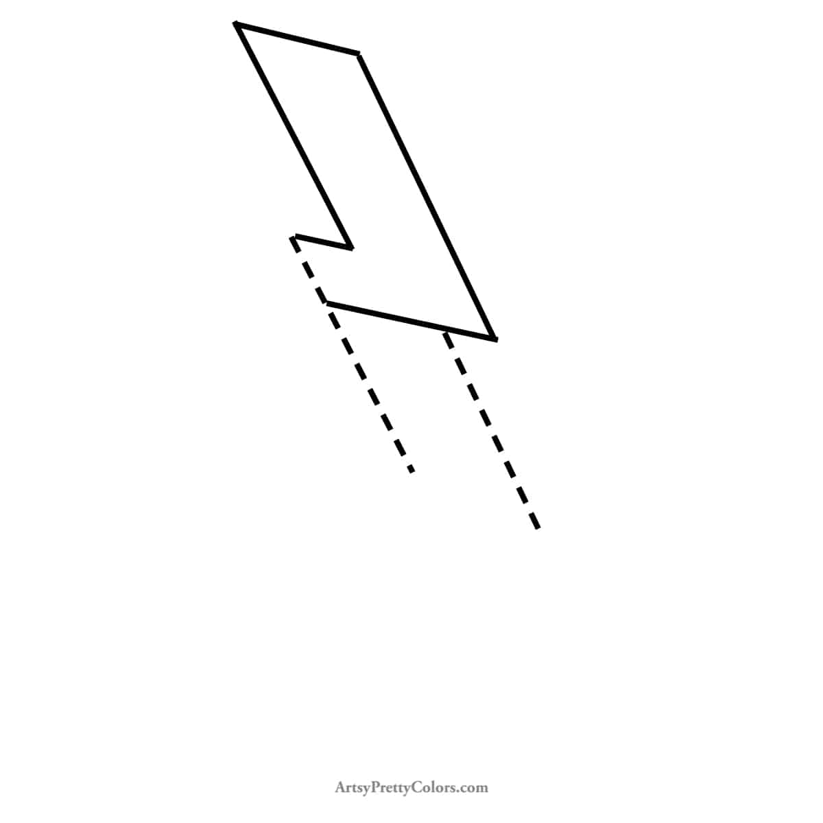 How To Draw A Lightning Bolt Step By Step Artsy Pretty Colors