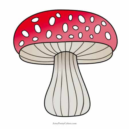 How To Draw A Simple Mushroom