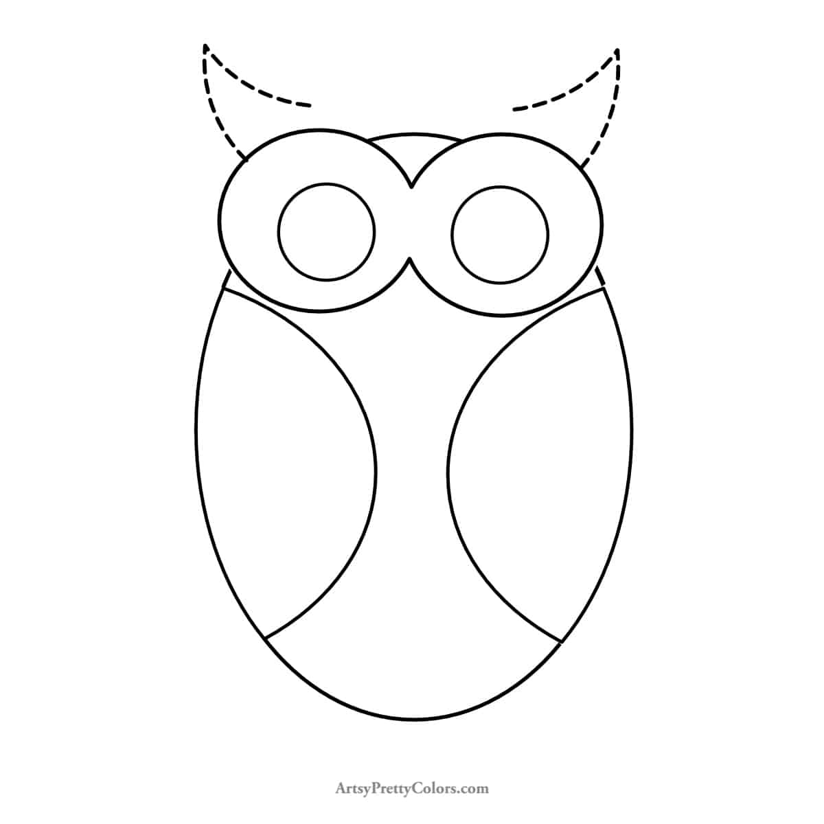 How To Draw An Owl –Step By Step Tutorial - Artsy Pretty Colors