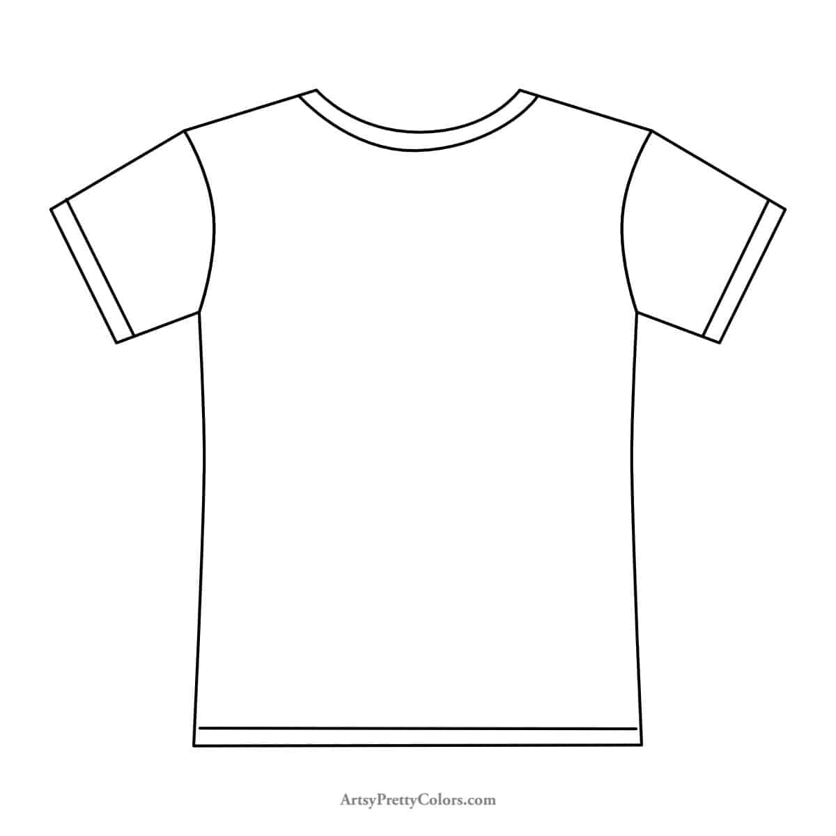 final line drawing of a shirt