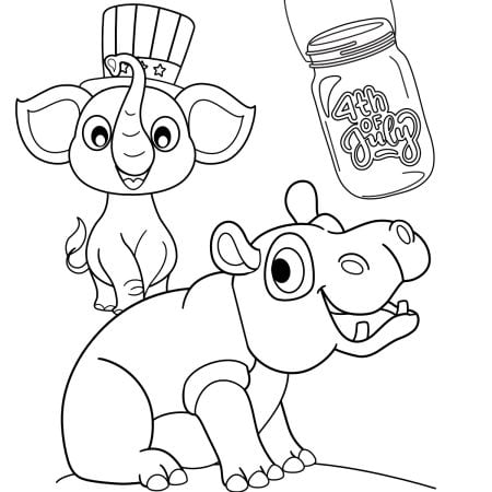 Patriotic Coloring Pages (July 4th) -For Free