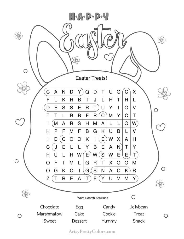 Free Easter Word Search Printable Puzzles! (Uncover The Fun) - Artsy ...